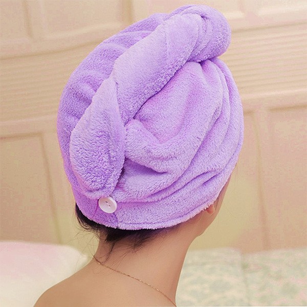 Hair Drying with Microfiber Towel time