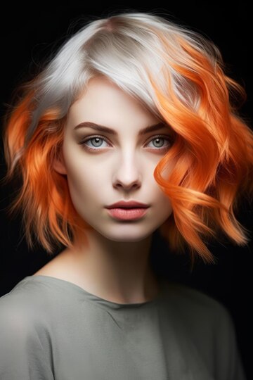 Silver dye on orange hair