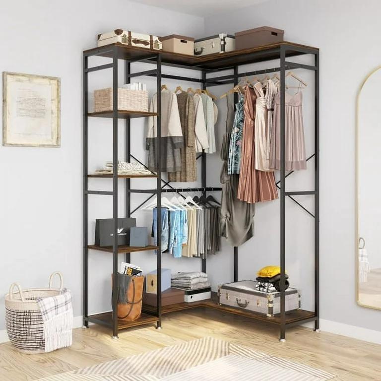 clothes in Shelving unit